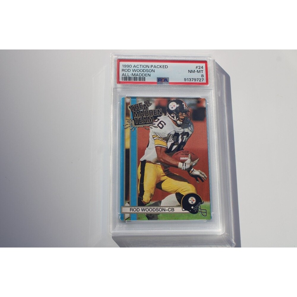1990 Action Packed Rod Woodson All-Madden #24 PSA 8 NM-MT Steelers HOF